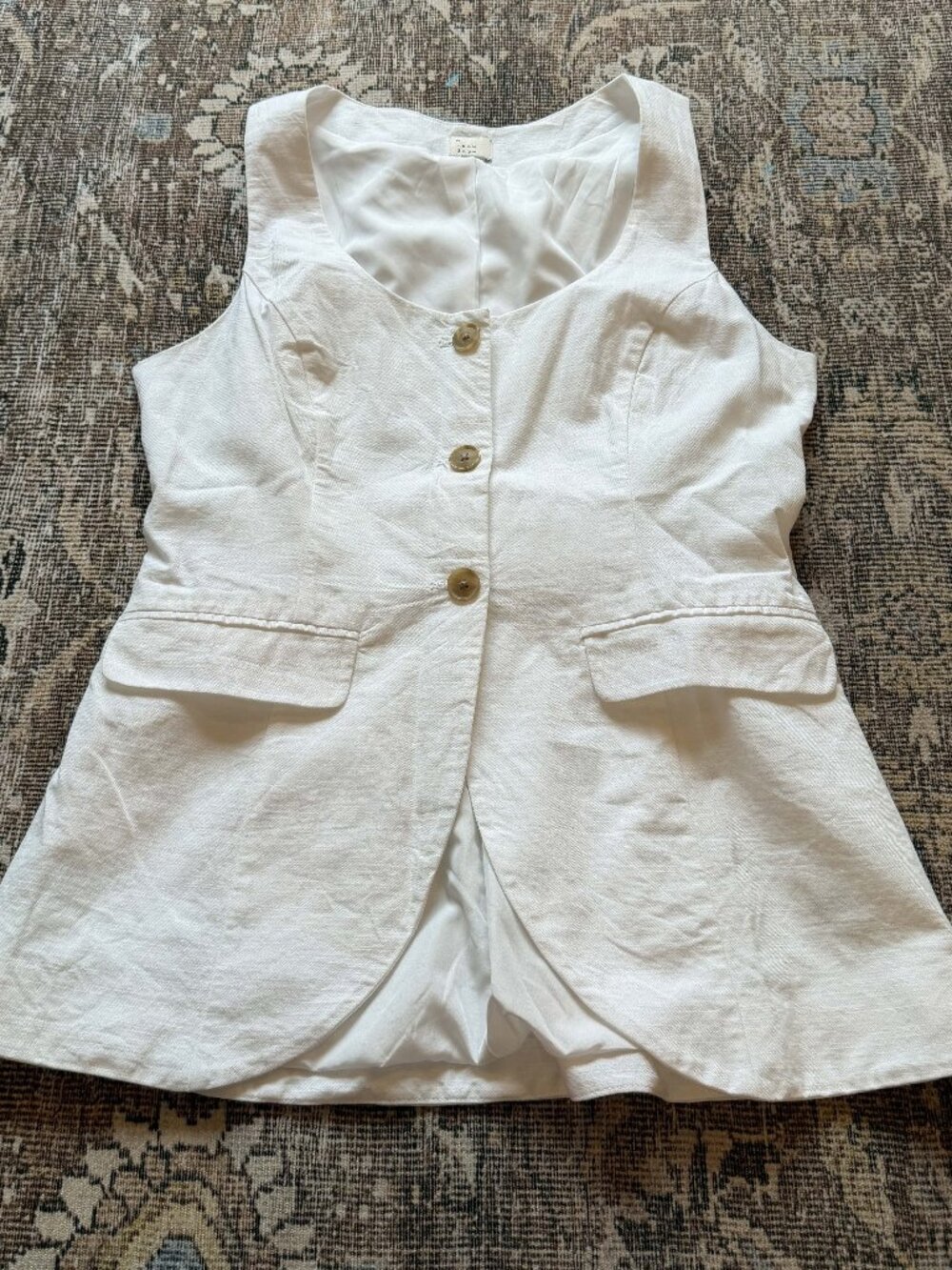 A New Day White Vest • size medium